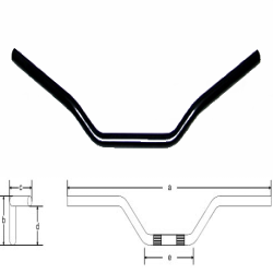 Manillar Modelo Z1000 NEGRO