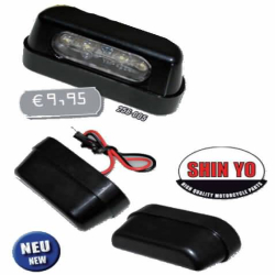 Licence Plate Light LED Black ABS