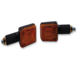 Indicator set Mini black long Amber