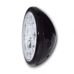 Headlight LED black 7"(E-mark)
