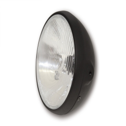Headlight model British flat black 7"(E-mark)H4
