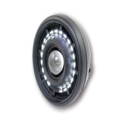 Headlight ELIPS & LED black 7,5"(E-mark)