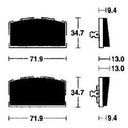 EBC BRAKE PAD SET ORGANIC FA022