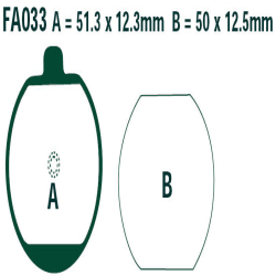 EBC BRAKE PAD SET ORGANIC FA033