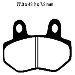 EBC BRAKE PAD SET ORGANIC FA086