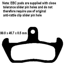 EBC BRAKE PAD SET ORGANIC FA134