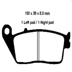 EBC BRAKE PAD SET ORGANIC FA142