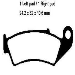 EBC BRAKE PAD SET ORGANIC FA143