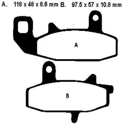 EBC BRAKE PAD SET ORGANIC FA147
