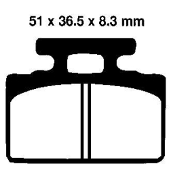 EBC BRAKE PAD SET ORGANIC FA151