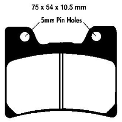 EBC BRAKE PAD SET ORGANIC FA160