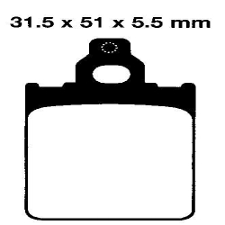 EBC BRAKE PAD SET ORGANIC FA186