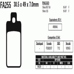 EBC REMBLOK SET ORGANISCH FA255