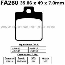 EBC REMBLOK SET ORGANISCH FA260
