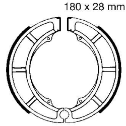EBC Motorcycle Brake Shoe Sets S609