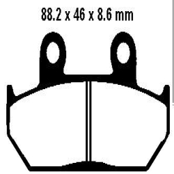 EBC BRAKE PAD SET SINTERED FA124HH