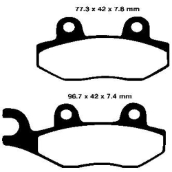 EBC BRAKE PAD SET SINTERED FA214HH