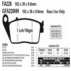 EBC BRAKE PAD SET SINTERED FA226HH