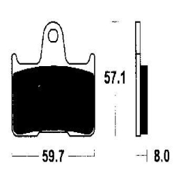 EBC BRAKE PAD SET SINTERED FA254HH