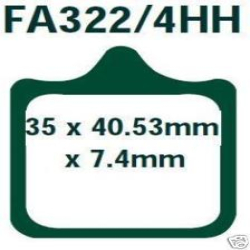 EBC BRAKE PAD SET SINTERED FA322/4HH