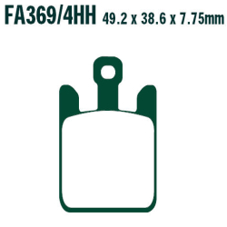 EBC BRAKE PAD SET SINTERED FA369/4HH