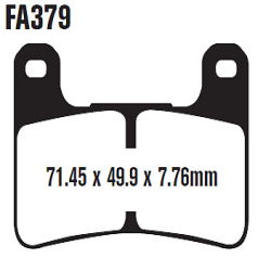 EBC BRAKE PAD SET SINTERED FA379HH