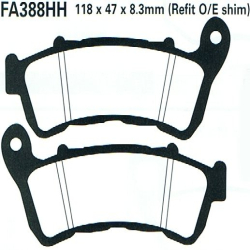 EBC BRAKE PAD SET SINTERED FA388HH