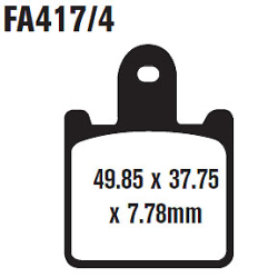 EBC BRAKE PAD SET SINTERED FA417/4HH