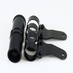 Headlight Bracket set Alu-Black Uni 38-42mm